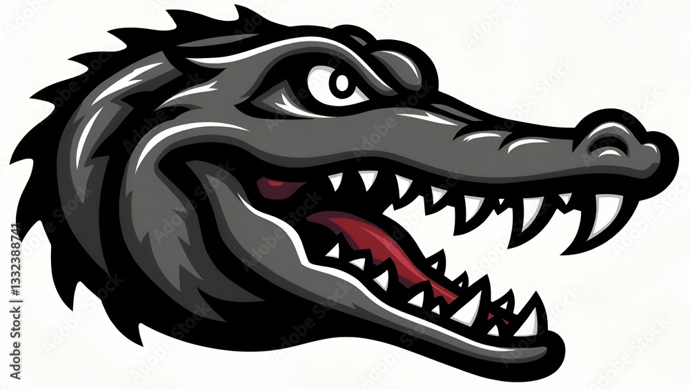 custom made wallpaper toronto digitalIntimidating Alligator Snap Silhouette for Wrestling Team Logos