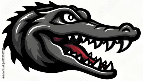 Wallpaper Mural Intimidating Alligator Snap Silhouette for Wrestling Team Logos Torontodigital.ca