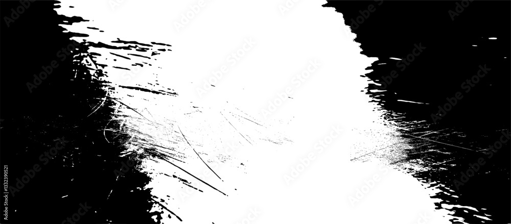Vektor Hintergrund Rahmen abstrakt mit Rissen und Kratzern - Design Element Ebene - Überlagerung Vektorgrafik black