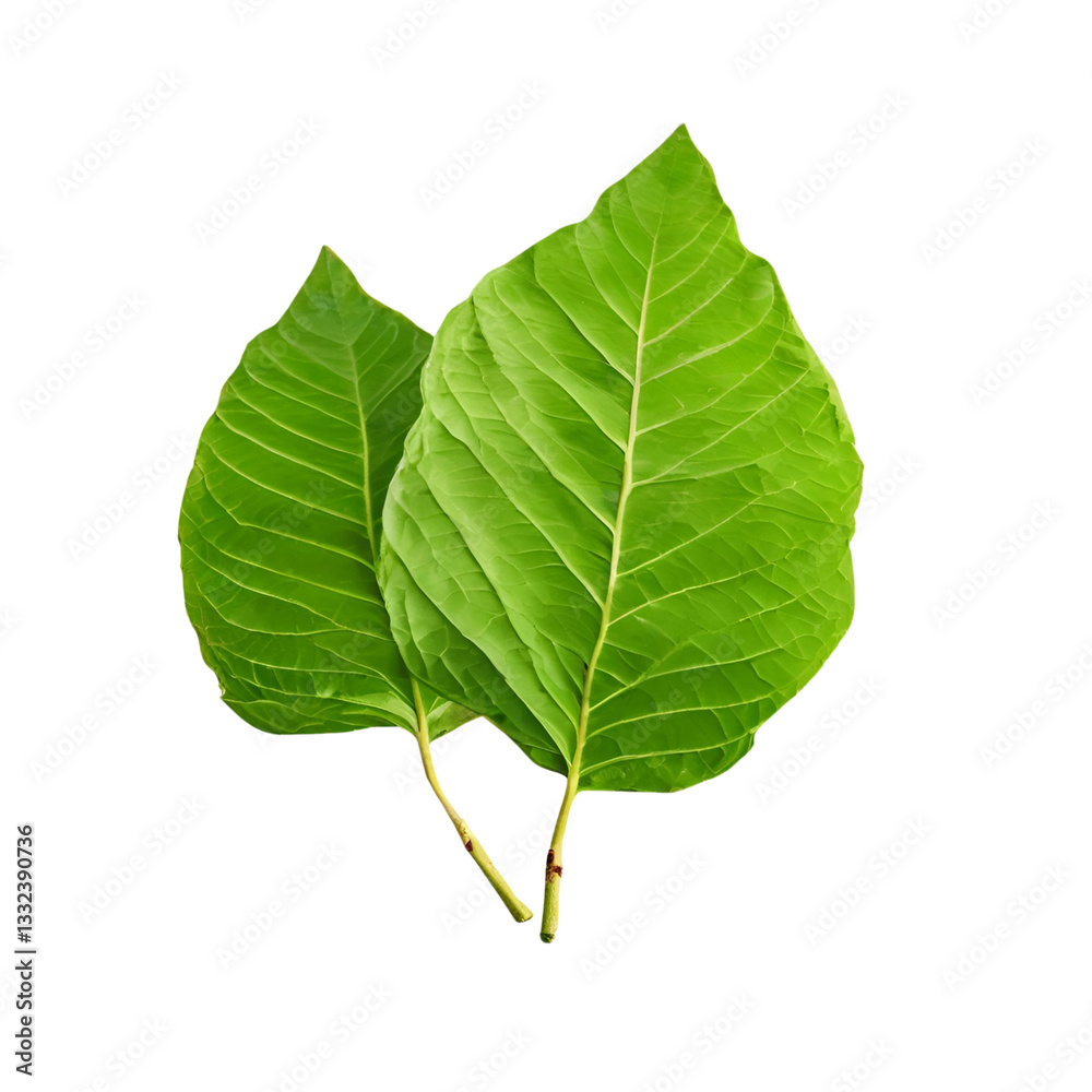 Obraz premium green leaf isolated on white background