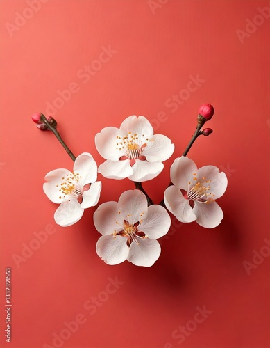 Cherry blossoms on the red_(2)