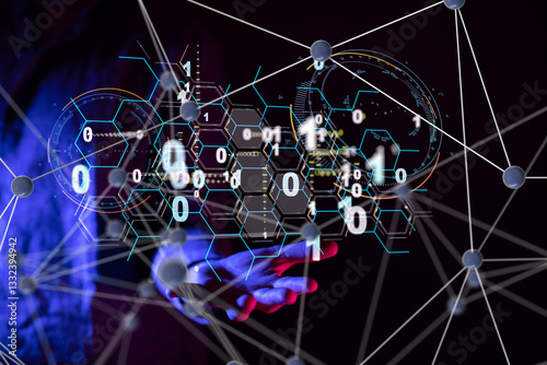 Neural network 3D illustrat...