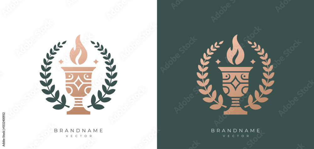 Torch vector design silhouette, luxury trophy cup illustration with flame designs, elegant shapes, olympic torch variations, stylized wings symbols Torch vector design silhouette, luxury trophy cup illustration with flame designs, elegant shapes, olympic torch variations, stylized wings symbols
