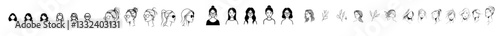 A minimalist, continuous line drawing of a woman's portrait, modern style illustration