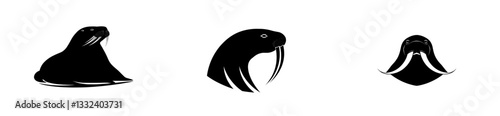 1. Modern silhouette of a walrus