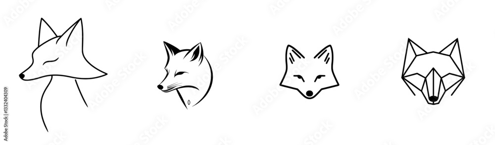 Obraz premium A Fox, Coyote illustration mascot represents Foxes, Coyotes sports team as an animal icon or emblem for branding concept