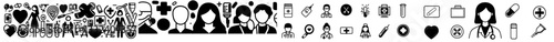 Modern illustration of cancer line icons, including mri, doctor, treatment, biopsy, radiology, sarcoma, therapy, and radiology outline pictogram for oncology tumor diagnostic with editable stroke