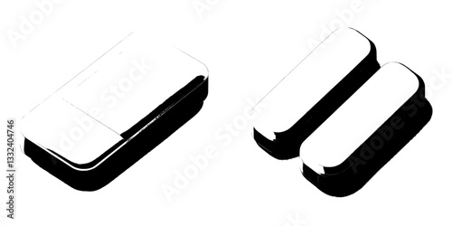 The eraser icon is a modern and simple illustration that is well-suited for use in eraser logos and icons