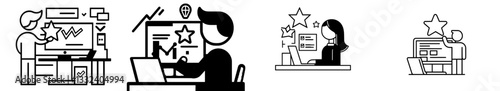 Modern illustration of the abstract concept of AI-Enhanced Customer Satisfaction Surveys