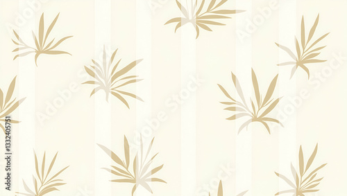 Abstract Bamboo Shapes & Soft Pastel Hues: Minimalist Seamless Tile Pattern for Modern Offices