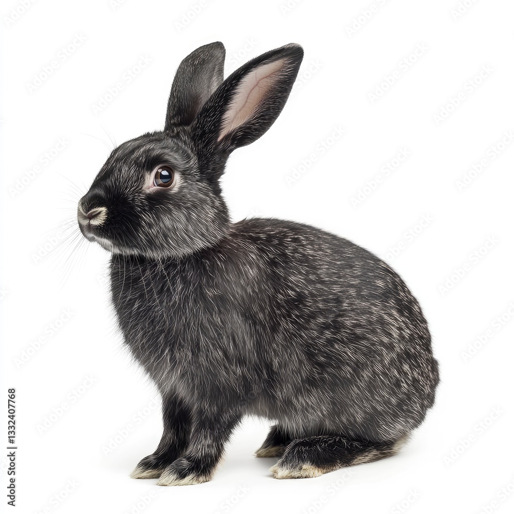 Obraz premium Happy easter bunny celebrating with colorful easter eggs in nature