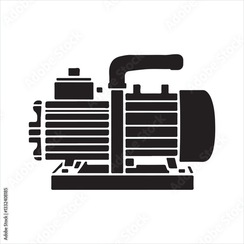 Silhouette of an Industrial Water Pump
