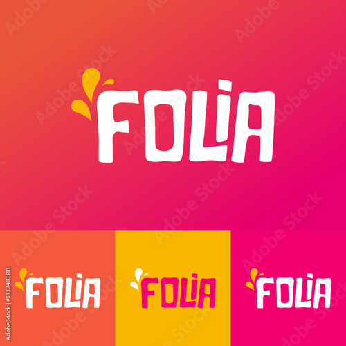 Folia logo, carnival, sumeer logo, multicolored, carnival logo