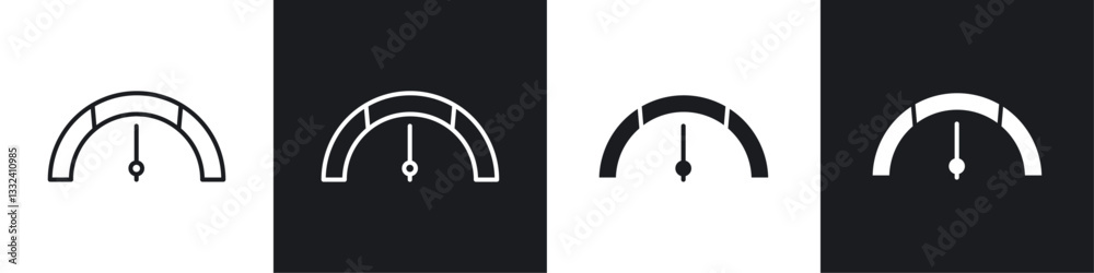 Gauge icon symbol collection on white background. Gauge icon symbol collection on white background.