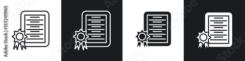 License icon symbol collection on white background.
