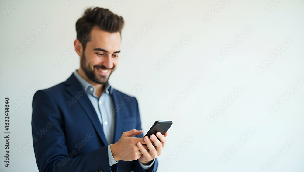Man Makes Online Payment with Smartphone: Symbolizing Digital Banking and Internet Transactions in Stock Photo Man Makes Online Payment with Smartphone: Symbolizing Digital Banking and Internet Transactions in Stock Photo