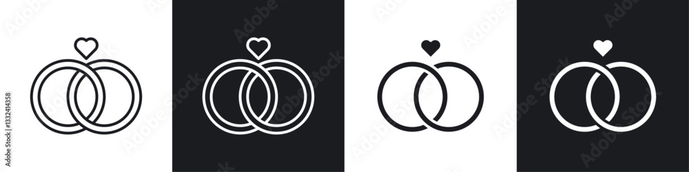 Ring icon symbol collection on white background. Ring icon symbol collection on white background.
