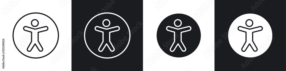 Universal access icon symbol collection on white background. Universal access icon symbol collection on white background.