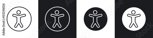 Universal access icon symbol collection on white background.