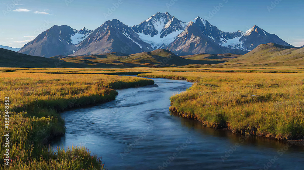 Fototapeta premium mountain valley wallpaper,