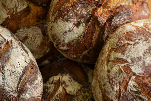 Close-up of rustic, freshly...