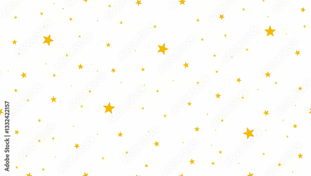 Celestial Calendula and Stars Seamless Pattern on White Background for Night Textiles & Branding Celestial Calendula and Stars Seamless Pattern on White Background for Night Textiles & Branding