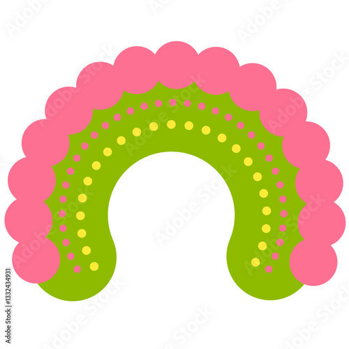 Cute Abstract Rainbow with Dotted Pattern