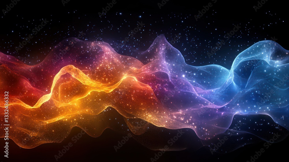 Fototapeta premium Abstract ethereal energy waves