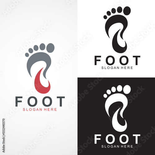Foot logo design vector template