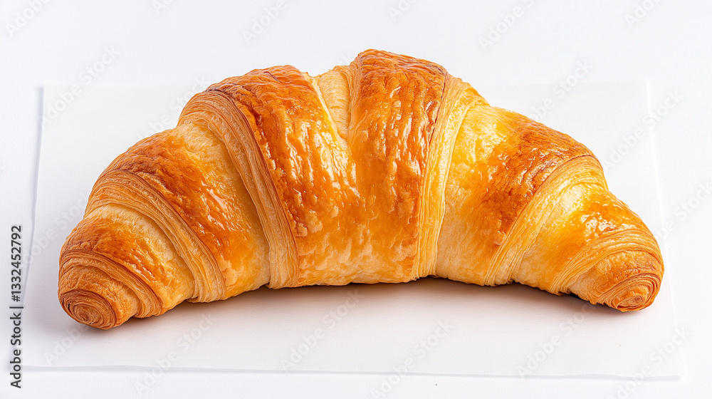 Golden Croissant: Capturing the essence of French pastry, this image presents a perfectly baked croissant, with a buttery, flaky texture and a delightful golden-brown hue. Golden Croissant: Capturing the essence of French pastry, this image presents a perfectly baked croissant, with a buttery, flaky texture and a delightful golden-brown hue.