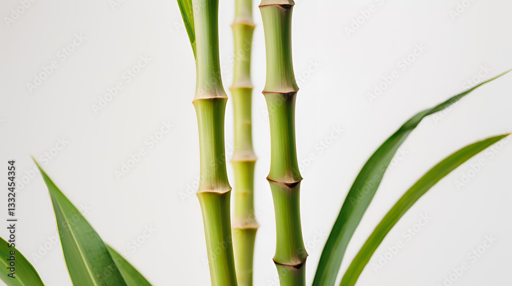 Obraz premium bamboo isolated on white background