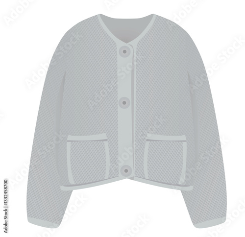 Women grey jumper. vector illustration