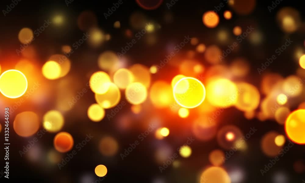 Floating Golden Bokeh Lights Slow Motion Festive Background Effect Floating Golden Bokeh Lights Slow Motion Festive Background Effect