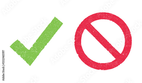 Vector illustration of the Forbidden end mark sign in red ink stamp.Vector illustration