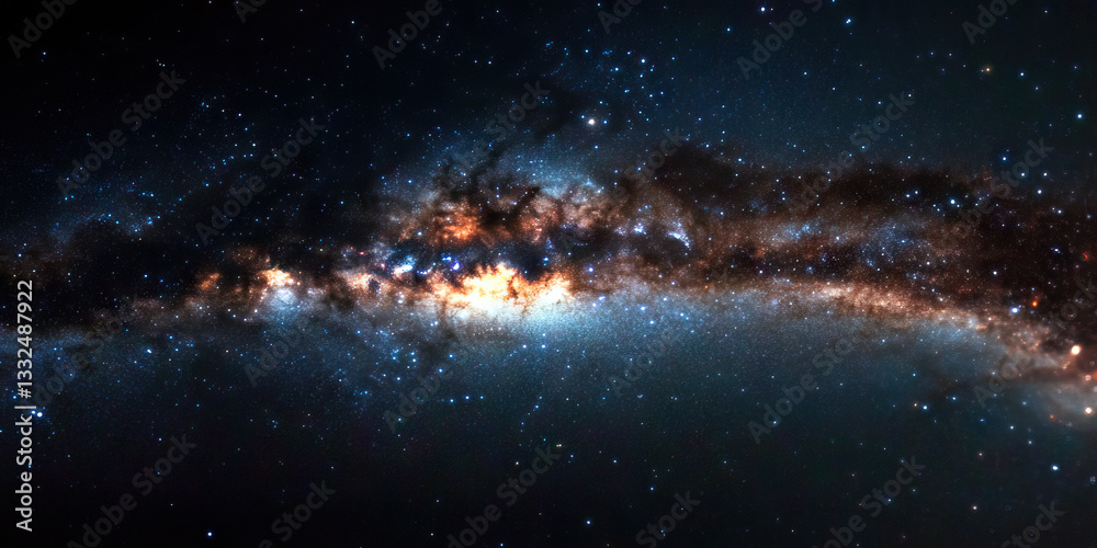 Obraz premium Image of the Milky Way Galaxy with Stars