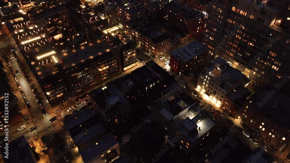 Aerial view of Brooklyn at night Aerial view of Brooklyn at night