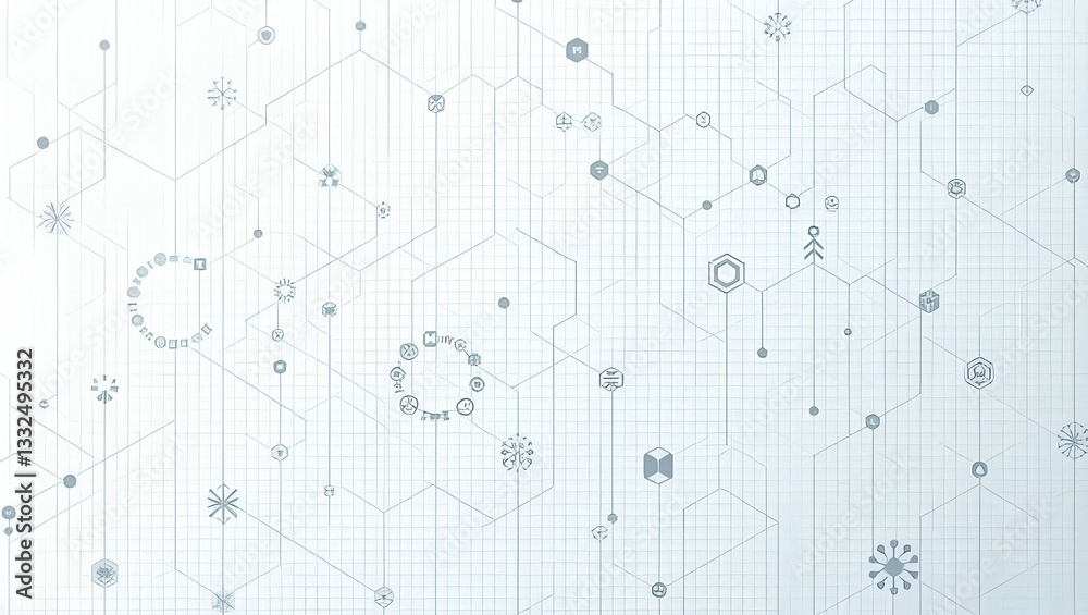Hyper Modern Flat Digital Network Pattern: Engineered Binary Codes & Schematic Data Links in Modular Design Hyper Modern Flat Digital Network Pattern: Engineered Binary Codes & Schematic Data Links in Modular Design