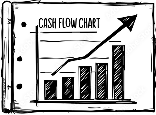 Cash flow growth analysis business insights financial chart trends office setting strategic planning concept