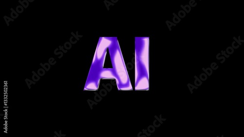 AI text with a glass effect