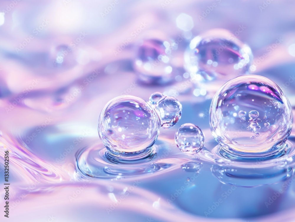 Fototapeta premium Cosmetic Essence Liquid bubble Molecule inside