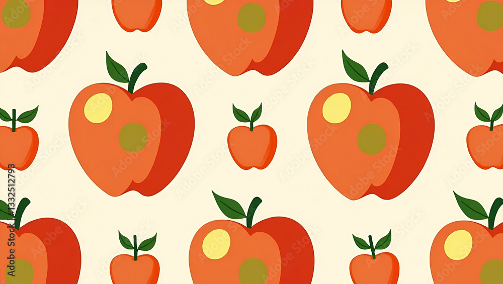 Flat Vibrant autumn apples seamless tile pattern with juicy red and green apples for a fresh fall look concept as Juicy red and green apples create a vibrant autumn apples seamless tile pattern perfec Flat Vibrant autumn apples seamless tile pattern with juicy red and green apples for a fresh fall look concept as Juicy red and green apples create a vibrant autumn apples seamless tile pattern perfec