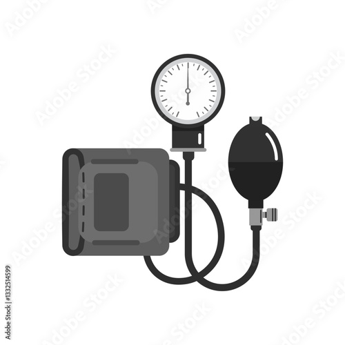 Classic Blood Pressure Monitor Vector Illustration