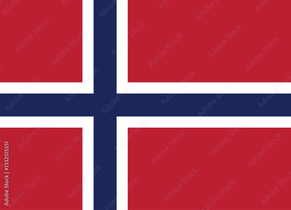 Obraz premium National flag of Norway vector images