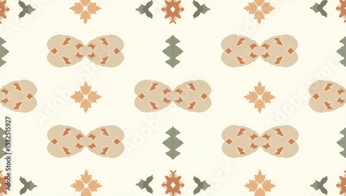 Flat Scandinavian Folk Art seamless tile pattern with muted pastels and traditional Nordic motifs for minimalist decor concept as Muted pastel Scandinavian folk motifs arranged seamlessly for minimali