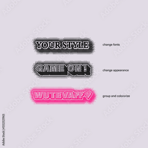 Bitmap Effekt für Text (editierbar)