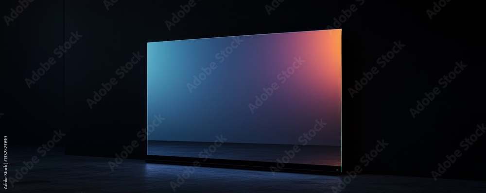 Modern digital screen with colorful backlighting. Modern digital screen with colorful backlighting.