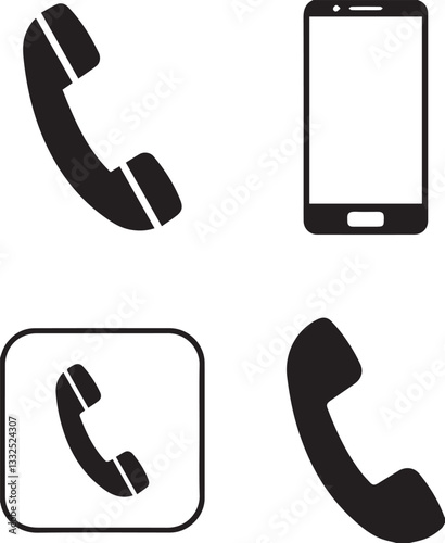 phone vector set 