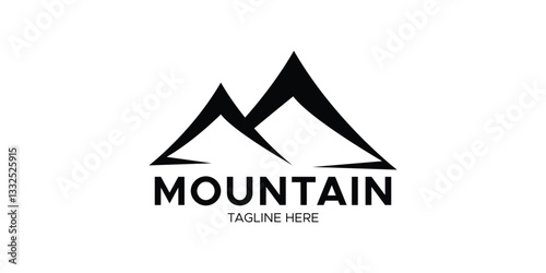 simple and minimalist mountain logo design