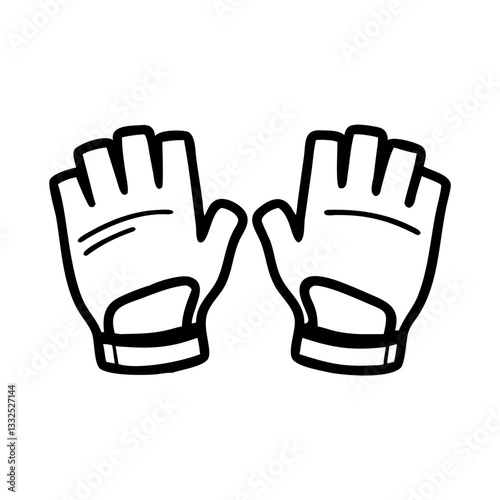Workout gloves icon used in fitness training, health concept
