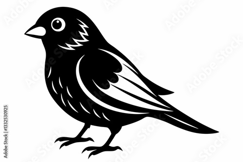 canary line art silhouette vector illustration